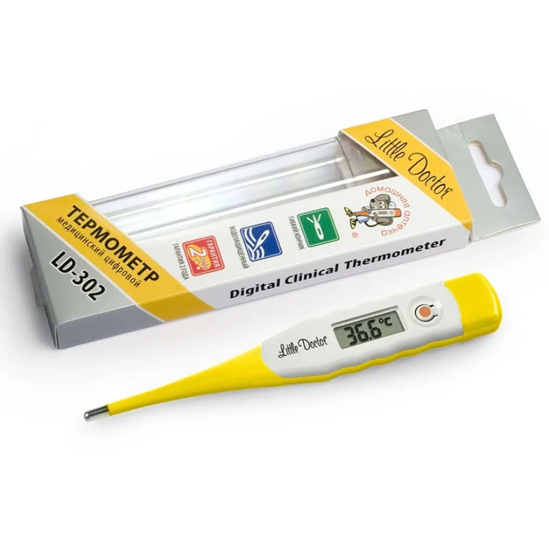 Waterproof Digital Thermometer with Flexible Tip Little Doctor LD-302